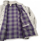Duluth Trading Jacket Womens EXTRA LARGE Gray Flex Firehose Plaid Lined Workwear