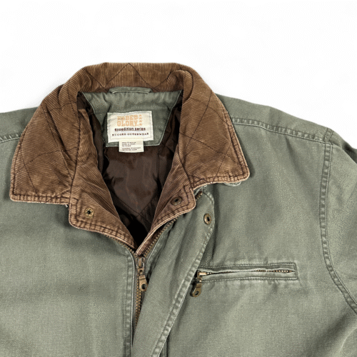 Vintage Faded Glory Jacket Adult MEDIUM Green Workwear Chore Barn Military 90s