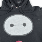 Big Hero 6 Sweater Adult MEDIUM Black Hoodie Baymax Disney Superhero Pullover