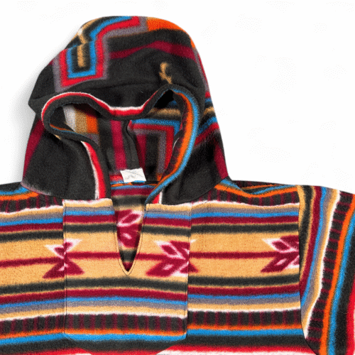 El Paso Saddleblanket Sweater Adult SMALL Brown Southwest Aztec Hoodie Pullover