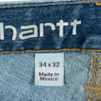 Carhartt Jeans Mens 36x33 Blue Rugged Flex Relaxed Fit Straight Leg Dark Wash
