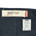 Vintage Levis Pants Mens 36x29 Black 517 Bootcut Polyester Creased Cowboy Y2K