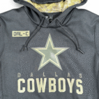 Dallas Cowboys Sweater Adult SMALL Black Nike Hoodie NFL Military Army Dri Fit