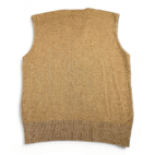 Vintage Kingsport Sweater Vest Adult MEDIUM Brown V Neck Knit USA Made 70s
