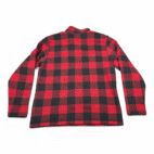 North Face Sweater Adult LARGE Red Black Buffalo Plaid Fleece Pullover