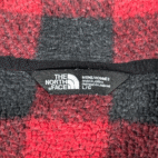 North Face Sweater Adult LARGE Red Black Buffalo Plaid Fleece Pullover