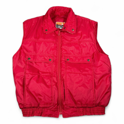 Vintage Ozark Trail Vest Adult 2XL Red Puffer Zip Outdoor Camping Gorpcore 90s
