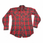 Vintage Kingsport Shirt Adult SMALL Red Green Plaid Sears Classic Outdoor 80s