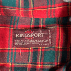 Vintage Kingsport Shirt Adult SMALL Red Green Plaid Sears Classic Outdoor 80s