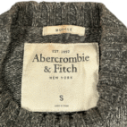 Abercrombie Fitch Sweater Adult Extra SMALL Gray Muscle Fit Moose Logo Y2K