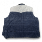 Vintage Sigallo Western Vest Adult EXTRA LARGE Blue Reversible Corduroy 80s