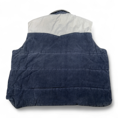 Vintage Sigallo Western Vest Adult EXTRA LARGE Blue Reversible Corduroy 80s