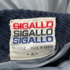 Vintage Sigallo Western Vest Adult EXTRA LARGE Blue Reversible Corduroy 80s