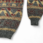 Vintage Sears Sweater Adult EXTRA LARGE Gray Aztec Geometric Tribal Knit Dad 90s