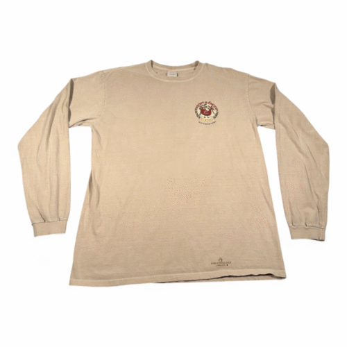 Vintage Kauai Hawaii Crazy Shirt Adult LARGE Brown Chicken Farm Coffee Dyed Y2K