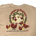 Vintage Kauai Hawaii Crazy Shirt Adult LARGE Brown Chicken Farm Coffee Dyed Y2K