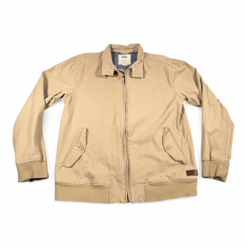 Vans Jacket Adult EXTRA LARGE Brown Harrington Style Skate Bomber Canvas Workwear