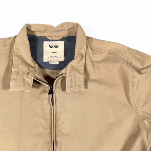 Vans Jacket Adult EXTRA LARGE Brown Harrington Style Skate Bomber Canvas Workwear