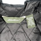 Eddie Bauer Vest Womens MEDIUM Black Goose Down Quilted Puffer Outdoor Hiking