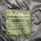 Eddie Bauer Vest Womens MEDIUM Black Goose Down Quilted Puffer Outdoor Hiking