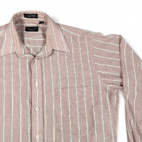 Vintage Christian Dior Shirt Adult LARGE Red Striped Dress Monsieur USA Made 80s