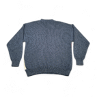 Vintage Patchwork Sweater Adult LARGE Blue Red Color Block Cable Knit Preppy 90s