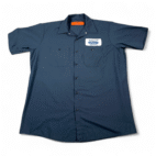 Vintage Ford Shirt Adult LARGE Blue Red Kap Work Mechanic Uniform USA Patch 90s