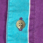 Vintage Impact Shirt Adult LARGE Purple Striped Red Rainbow Colorful Preppy 90s