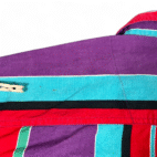 Vintage Impact Shirt Adult LARGE Purple Striped Red Rainbow Colorful Preppy 90s