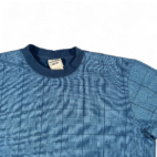 Vintage Houndstooth Sweater Adult LARGE Blue Glen Plaid Scandia Woods Sweatshirt 90s