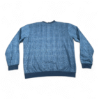 Vintage Houndstooth Sweater Adult LARGE Blue Glen Plaid Scandia Woods Sweatshirt 90s