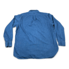 Ralph Lauren Shirt Adult 2XL Blue Indigo Oxford Chambray Dark Geometric Preppy