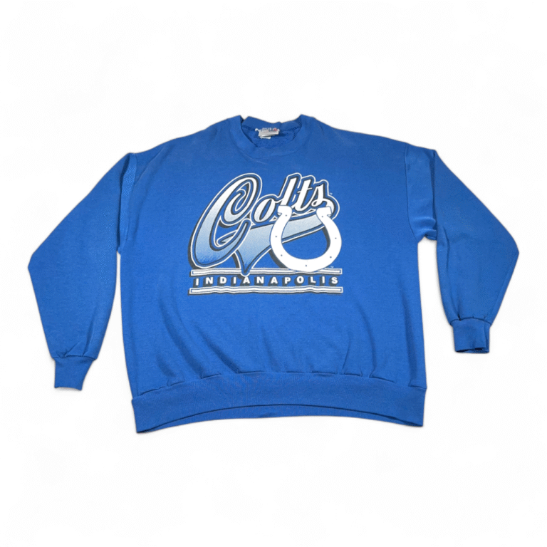 Vintage  Indianapolis Colts Sweater Adult 2XL Blue Chalk Line NFL Sweatshirt 90s