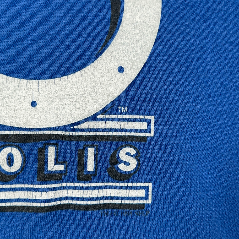 Vintage  Indianapolis Colts Sweater Adult 2XL Blue Chalk Line NFL Sweatshirt 90s