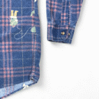 Vintage Fly Fishing Shirt Adult LARGE Blue Flannel Plaid Oakton Limited 80s