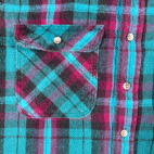 Vintage Mighty Mac Shirt Adult LARGE Purple Plaid Flannel Grunge USA Made 80s