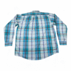 Vintage Alexander Julian Colours Shirt Adult LARGE Blue Plaid Madras Preppy 90s