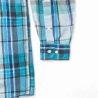 Vintage Alexander Julian Colours Shirt Adult LARGE Blue Plaid Madras Preppy 90s