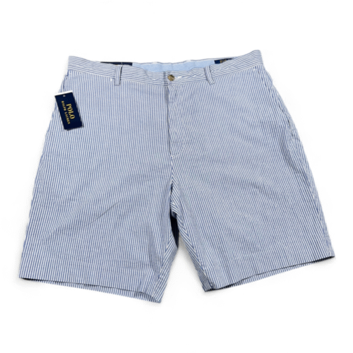 Polo Ralph Lauren Shorts Mens 36 Blue Striped Seersucker Stretch Classic Preppy
