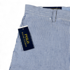 Polo Ralph Lauren Shorts Mens 36 Blue Striped Seersucker Stretch Classic Preppy