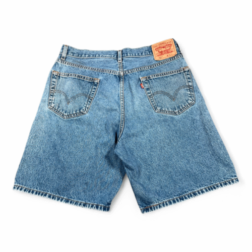 Levis 550 Shorts Mens 34 Blue Relaxed Fit Denim Jean Dad Medium Wash Y2K 36 Tag