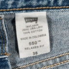 Levis 550 Shorts Mens 34 Blue Relaxed Fit Denim Jean Dad Medium Wash Y2K 36 Tag