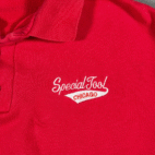 Vintage Chicago Special Tool Sweater Adult MEDIUM Red Sunrise Polo Sweatshirt
