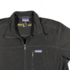 Patagonia Jacket Adult LARGE Black Fleece Micro D Basil Hayden Logo Zip Outdoor