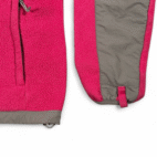 North Face Jacket Womens MEDIUM Pink Gray Denali Fleece Polartec Zip Dual Color