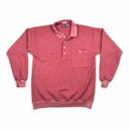 Vintage John Blair Polo Shirt Adult SMALL Red Waffle Knit Thermal Textured 80s