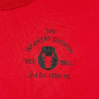 Vintage 34th Infantry Division Shirt Adult SMALL Red Bull Army Military USA 80s