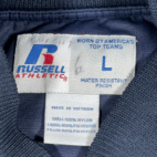 Vintage Russell Athletic Jacket Adult LARGE Blue SC Logo Varsity Quilted 90s