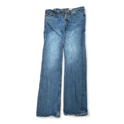 Hollister Jeans Mens 34x34 Blue Huntington Slim Straight Button Fly Low Rise Y2K