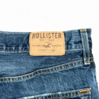 Hollister Jeans Mens 34x34 Blue Huntington Slim Straight Button Fly Low Rise Y2K